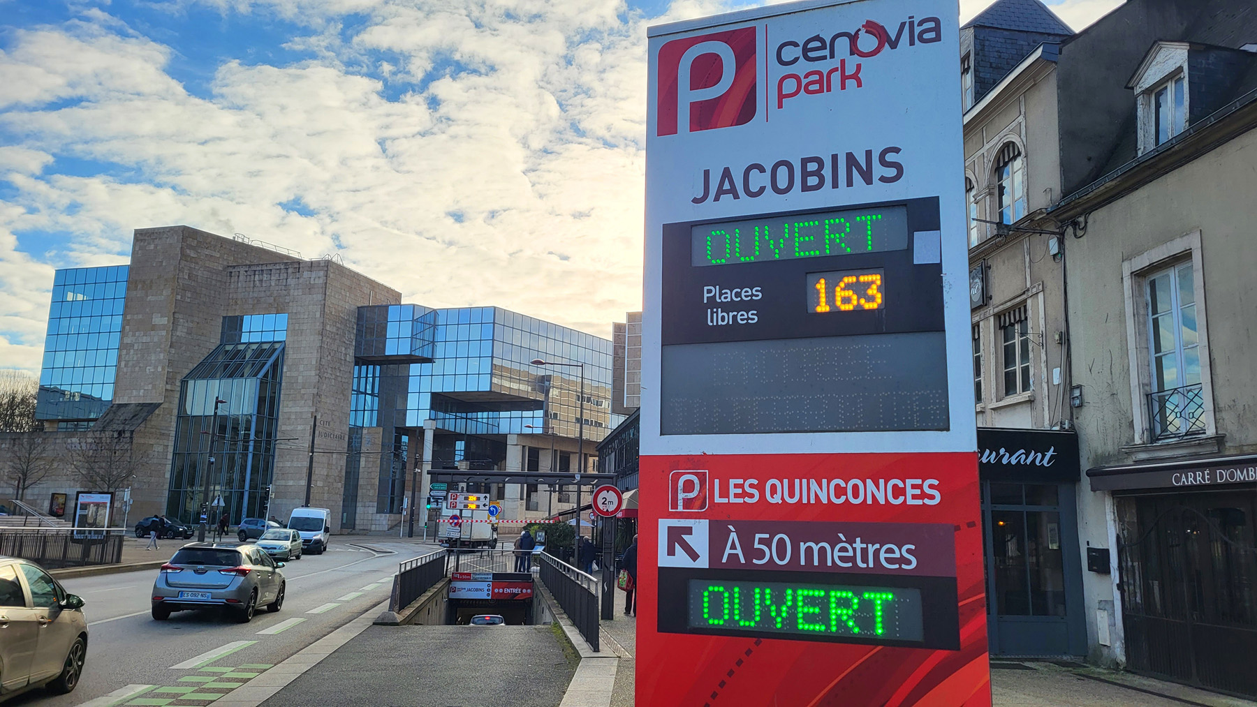 Fermeture temporaire du parking des Jacobins en août